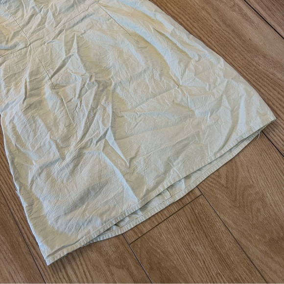 Kendall + Kylie Backless Puff Sleeve Tie Back Khaki Mini Dress | Light Green | S - Picture 7 of 16